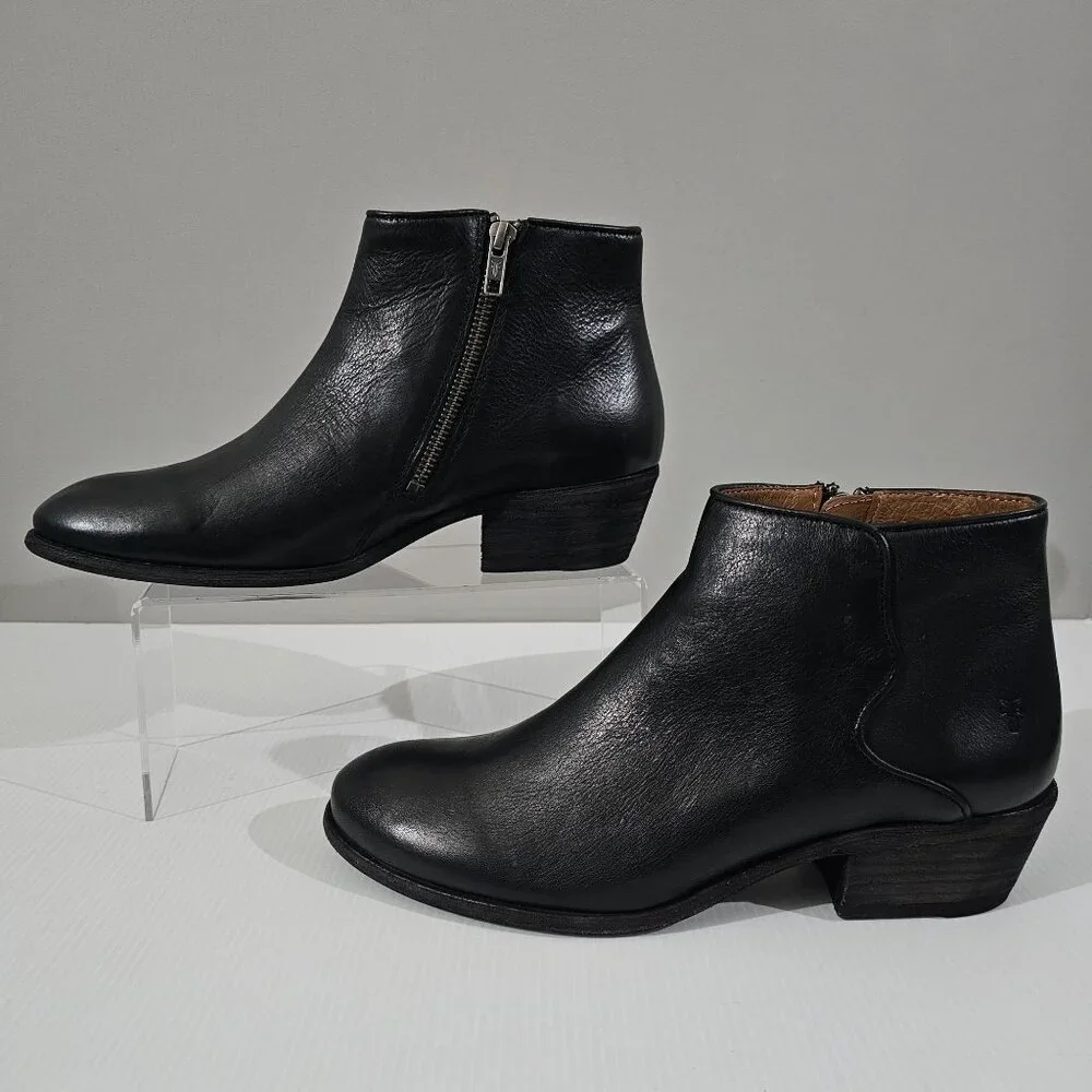 Frye Black Leather Ankle Boots | Excellent Condition - Picture 5 of 7